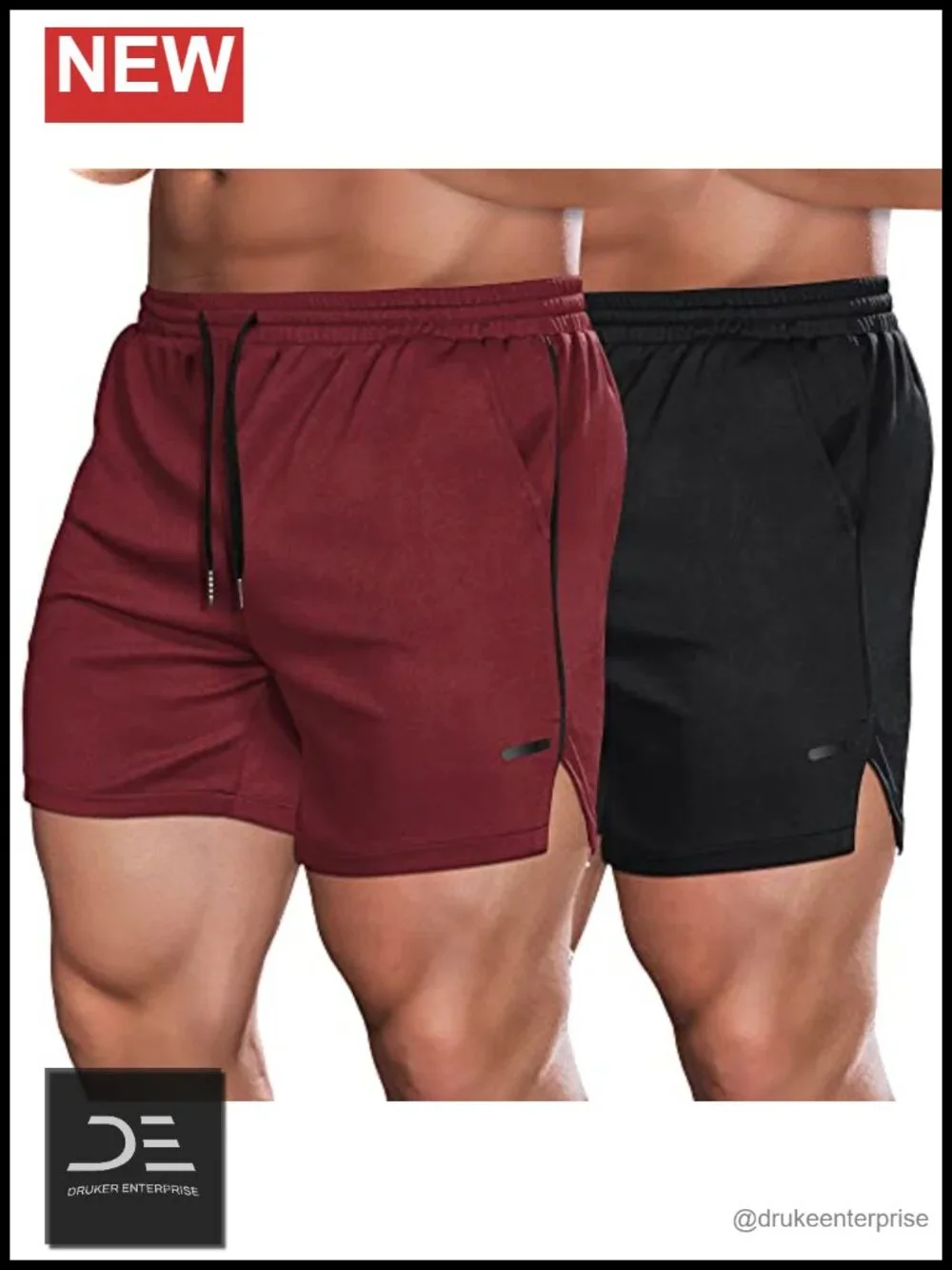 2 Pack Men's Athletic Running Shorts Quick Dry Lightweight with Pockets 5